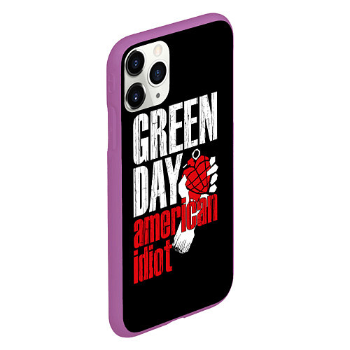 Чехол iPhone 11 Pro матовый Green Day: American Idiot / 3D-Фиолетовый – фото 2