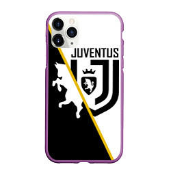 Чехол iPhone 11 Pro матовый FC Juventus: Football Point, цвет: 3D-фиолетовый