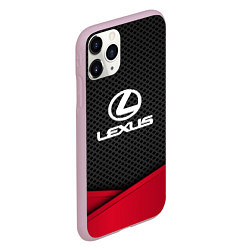 Чехол iPhone 11 Pro матовый Lexus: Grey Carbon, цвет: 3D-розовый — фото 2