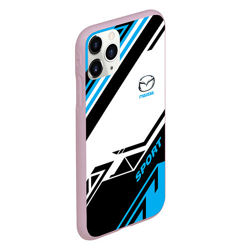 Чехол iPhone 11 Pro матовый Mazda: Techno Sport / 3D-Розовый – фото 2