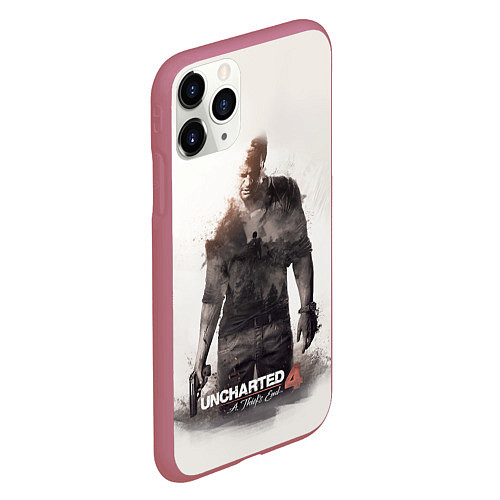 Чехол iPhone 11 Pro матовый Uncharted 4: Nathan / 3D-Малиновый – фото 2