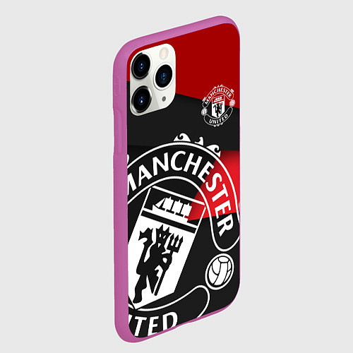 Чехол iPhone 11 Pro матовый FC Man United: Exclusive / 3D-Фиолетовый – фото 2