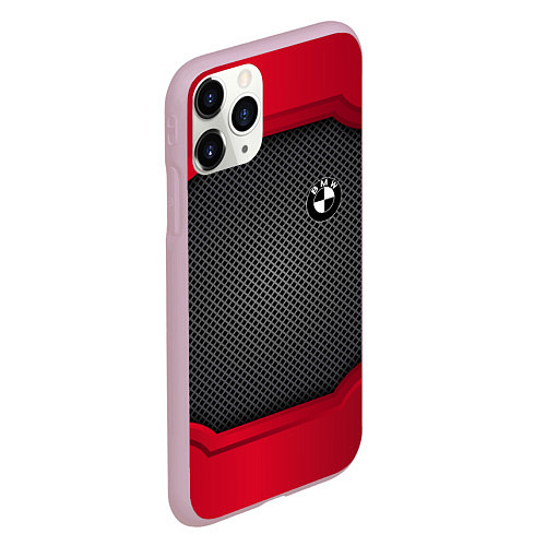 Чехол iPhone 11 Pro матовый BMW: Carbon Inside / 3D-Розовый – фото 2