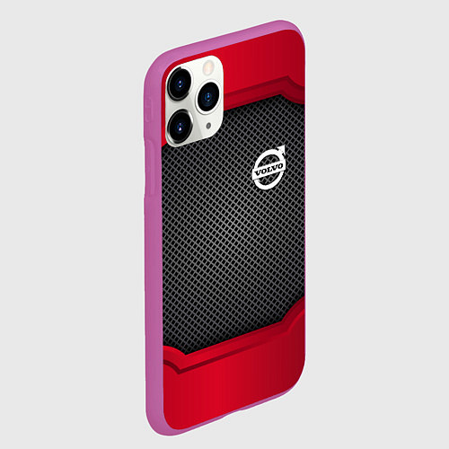 Чехол iPhone 11 Pro матовый Volvo: Metal Sport / 3D-Фиолетовый – фото 2