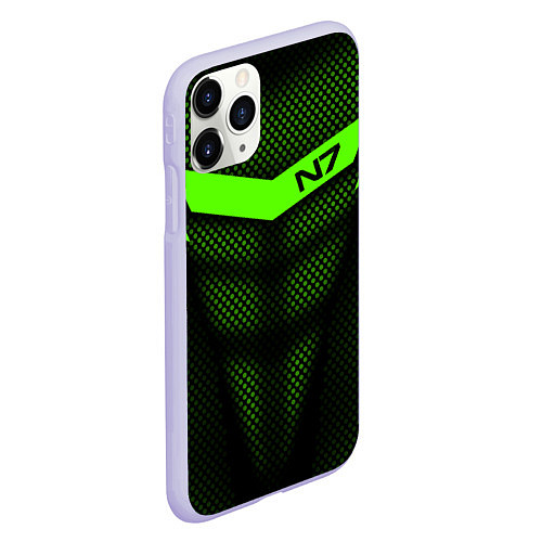 Чехол iPhone 11 Pro матовый N7: Green Armor / 3D-Светло-сиреневый – фото 2