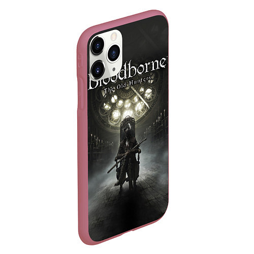 Чехол iPhone 11 Pro матовый Bloodborne: Shrine / 3D-Малиновый – фото 2