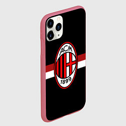 Чехол iPhone 11 Pro матовый AC Milan 1899, цвет: 3D-малиновый — фото 2