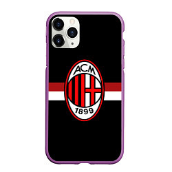 Чехол iPhone 11 Pro матовый AC Milan 1899, цвет: 3D-фиолетовый