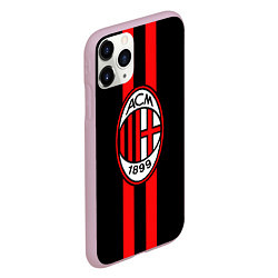 Чехол iPhone 11 Pro матовый AC Milan 1899, цвет: 3D-розовый — фото 2