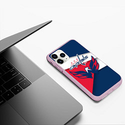 Чехол iPhone 11 Pro матовый Washington Capitals, цвет: 3D-розовый — фото 2