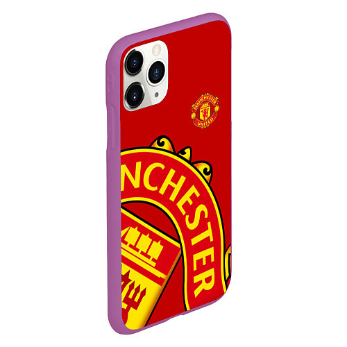 Чехол iPhone 11 Pro матовый FC Man United: Red Exclusive / 3D-Фиолетовый – фото 2