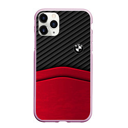 Чехол iPhone 11 Pro матовый BMW: Race Style, цвет: 3D-розовый