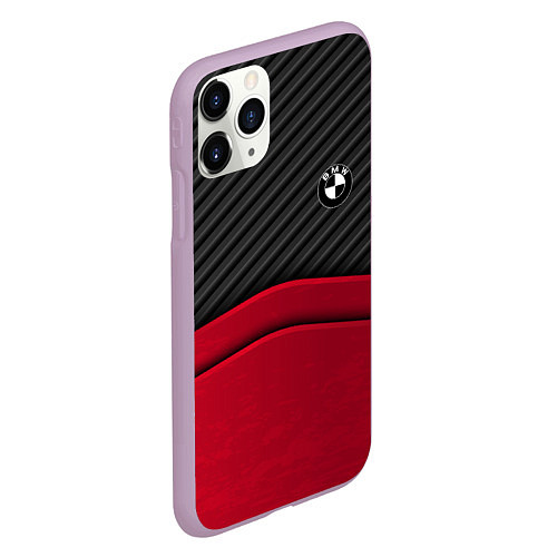 Чехол iPhone 11 Pro матовый BMW: Race Style / 3D-Сиреневый – фото 2