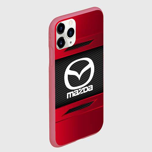 Чехол iPhone 11 Pro матовый Mazda Sport / 3D-Малиновый – фото 2