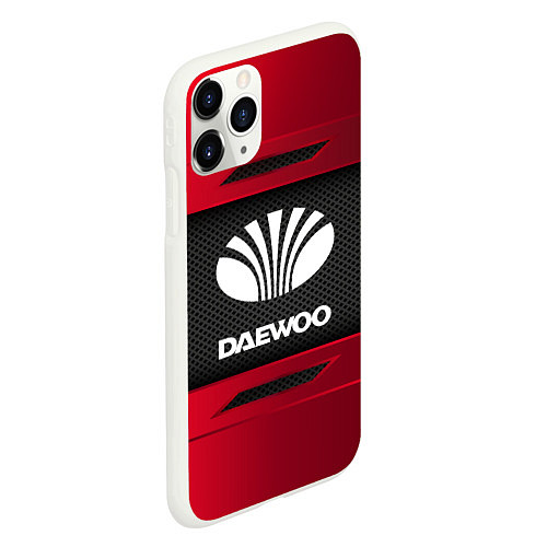 Чехол iPhone 11 Pro матовый Daewoo Sport / 3D-Белый – фото 2
