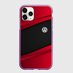 Чехол iPhone 11 Pro матовый Volkswagen: Red Sport, цвет: 3D-фиолетовый