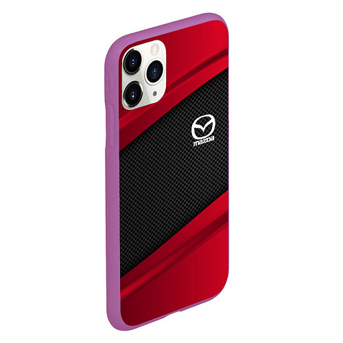 Чехол iPhone 11 Pro матовый Mazda: Red Sport / 3D-Фиолетовый – фото 2