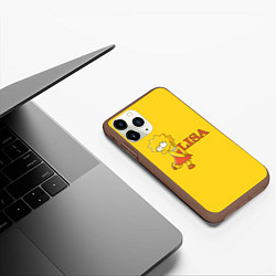 Чехол iPhone 11 Pro матовый Lisa Simpson, цвет: 3D-коричневый — фото 2