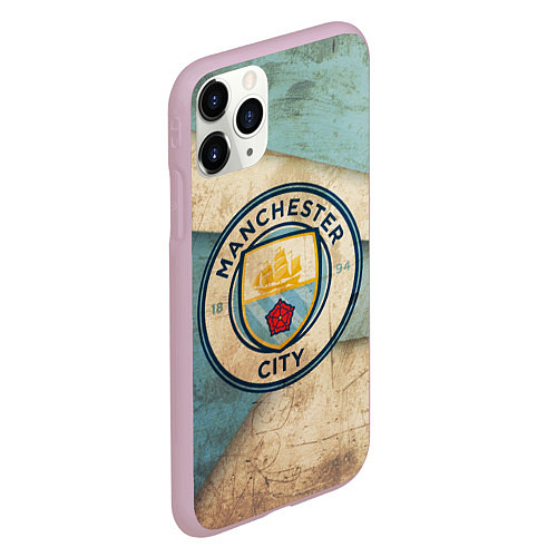 Чехол iPhone 11 Pro матовый FC Man City: Old Style / 3D-Розовый – фото 2