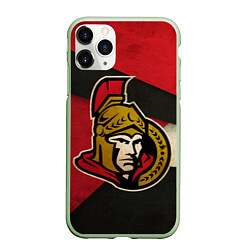 Чехол iPhone 11 Pro матовый HC Ottawa Senators: Old Style, цвет: 3D-салатовый