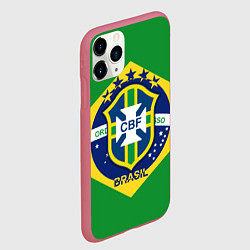 Чехол iPhone 11 Pro матовый CBF Brazil, цвет: 3D-малиновый — фото 2