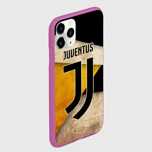 Чехол iPhone 11 Pro матовый FC Juventus: Old Style / 3D-Фиолетовый – фото 2