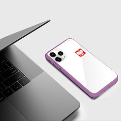 Чехол iPhone 11 Pro матовый Poland Team: Home WC-2018, цвет: 3D-фиолетовый — фото 2