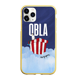 Чехол iPhone 11 Pro матовый OBLADAET Gift, цвет: 3D-желтый