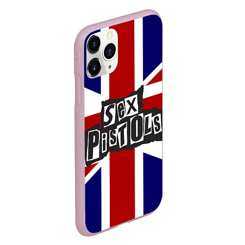 Чехол iPhone 11 Pro матовый Sex Pistols UK / 3D-Розовый – фото 2