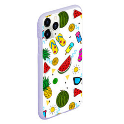 Чехол iPhone 11 Pro матовый Летний стиль, цвет: 3D-светло-сиреневый — фото 2