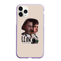 Чехол iPhone 11 Pro матовый Leon, цвет: 3D-светло-сиреневый