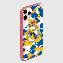 Чехол iPhone 11 Pro матовый Real Madrid: Camo, цвет: 3D-малиновый — фото 2