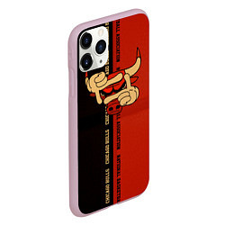 Чехол iPhone 11 Pro матовый NBA. Chicago Bulls, цвет: 3D-розовый — фото 2