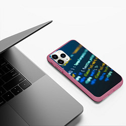 Чехол iPhone 11 Pro матовый Programming Collection, цвет: 3D-малиновый — фото 2