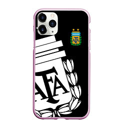 Чехол iPhone 11 Pro матовый Argentina Team: Exclusive, цвет: 3D-розовый