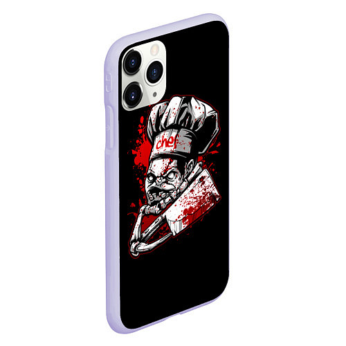 Чехол iPhone 11 Pro матовый Pudge Chef / 3D-Светло-сиреневый – фото 2