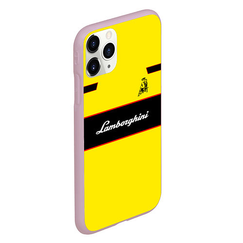 Чехол iPhone 11 Pro матовый Lamborghini Style / 3D-Розовый – фото 2