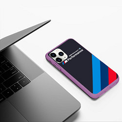 Чехол iPhone 11 Pro матовый BMW M Performance, цвет: 3D-фиолетовый — фото 2