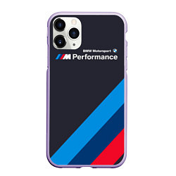 Чехол iPhone 11 Pro матовый BMW M Performance, цвет: 3D-светло-сиреневый