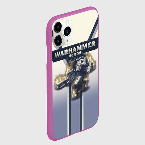 Чехол iPhone 11 Pro матовый Warhammer 40000: Tau Empire / 3D-Фиолетовый – фото 2