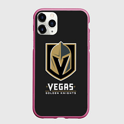 Чехол iPhone 11 Pro матовый Vegas: Golden Knights, цвет: 3D-малиновый