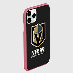 Чехол iPhone 11 Pro матовый Vegas: Golden Knights, цвет: 3D-малиновый — фото 2