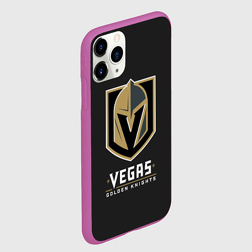Чехол iPhone 11 Pro матовый Vegas: Golden Knights / 3D-Фиолетовый – фото 2