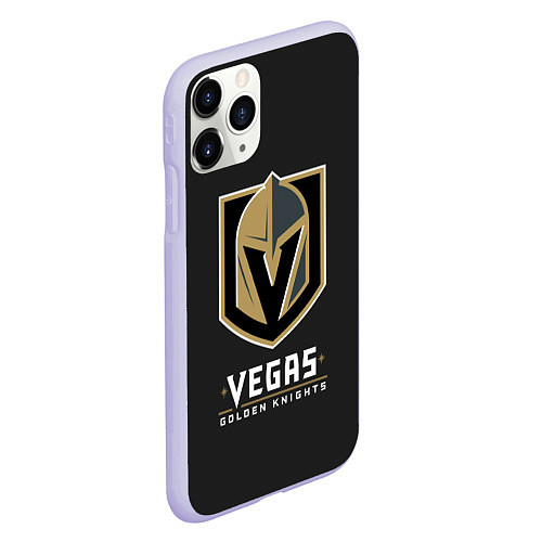 Чехол iPhone 11 Pro матовый Vegas: Golden Knights / 3D-Светло-сиреневый – фото 2