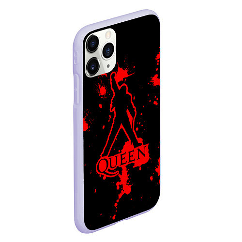 Чехол iPhone 11 Pro матовый Queen: Blood Style / 3D-Светло-сиреневый – фото 2