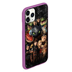 Чехол iPhone 11 Pro матовый How to Train Your Dragon, цвет: 3D-фиолетовый — фото 2