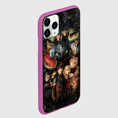 Чехол iPhone 11 Pro матовый How to Train Your Dragon / 3D-Фиолетовый – фото 2