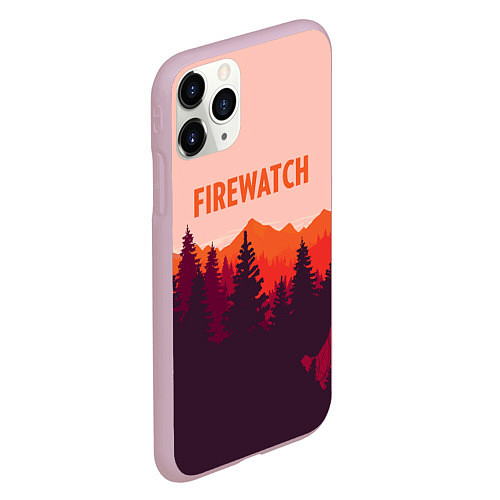 Чехол iPhone 11 Pro матовый Firewatch: Orange Style / 3D-Розовый – фото 2