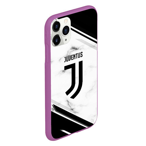 Чехол iPhone 11 Pro матовый Juventus / 3D-Фиолетовый – фото 2