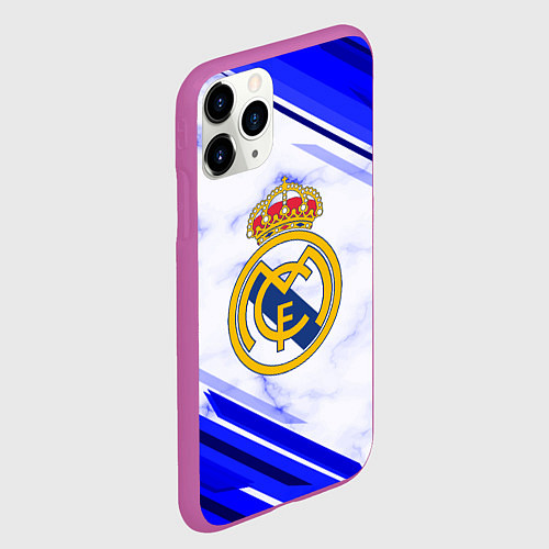 Чехол iPhone 11 Pro матовый Real Madrid / 3D-Фиолетовый – фото 2
